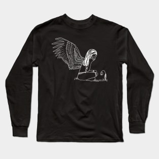 Sad Angel and flower Long Sleeve T-Shirt